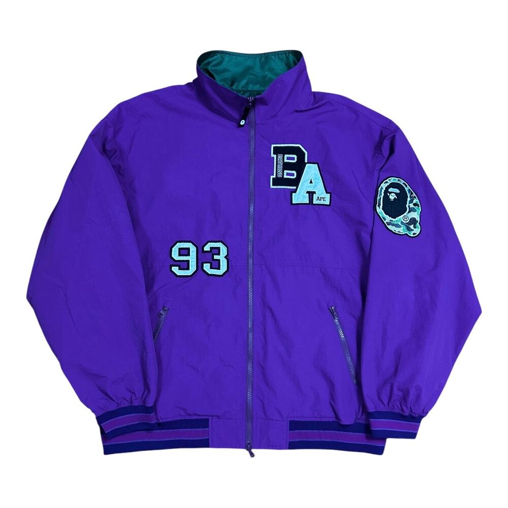 XL Bape Purple Multi Motif Loose Fit Light Jacket